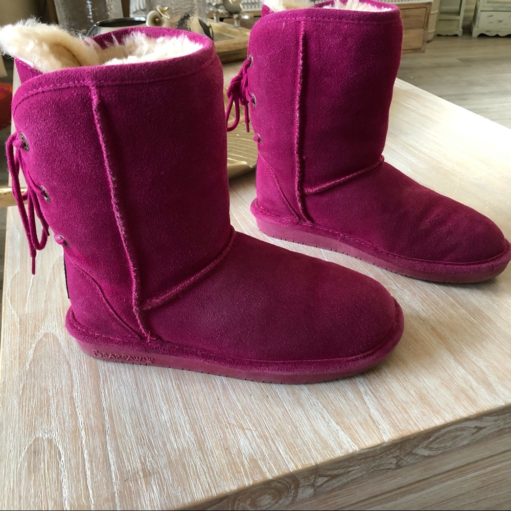❄️BearPaw fuschia wool insulated suede Boots